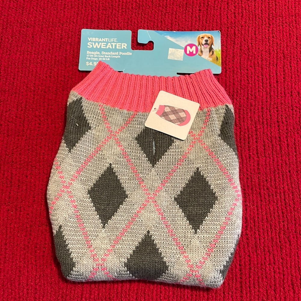 Vibrant life sweater for dogs, medium